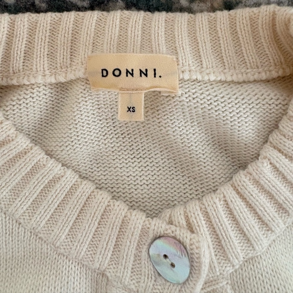 NWOT DONNI The Cotton Knit Cardigan - Picture 8 of 8
